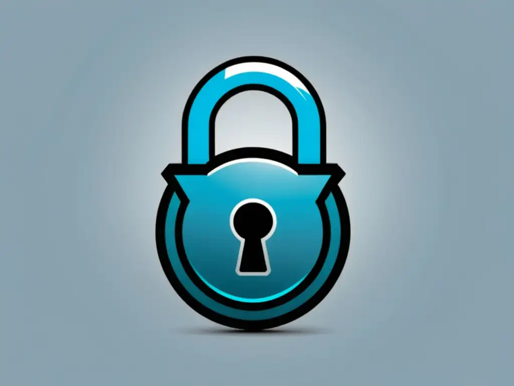 Análisis de seguridad de WordPress con lupa en candado Un candado moderno con el logo de WordPress y una lupa analizando el código