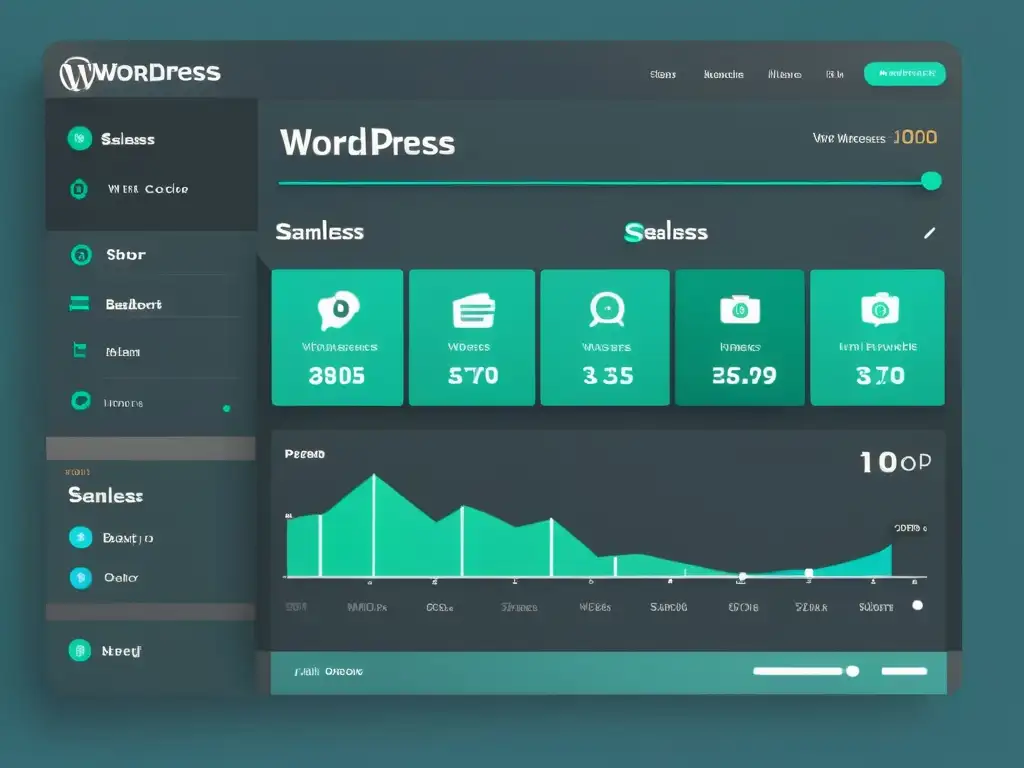 Dashboard WordPress headless CMS: eficiencia y sofisticación Captura del elegante panel de control de WordPress con integración perfecta de un Headless CMS, mostrando eficiencia y sofisticación