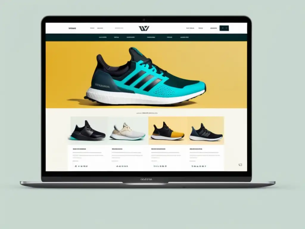 Experiencia de usuario cautivadora en WooCommerce Captura de pantalla de una interfaz moderna de WooCommerce, destacando mejoras UX/UI para WooCommerce con diseño minimalista y navegación intuitiva