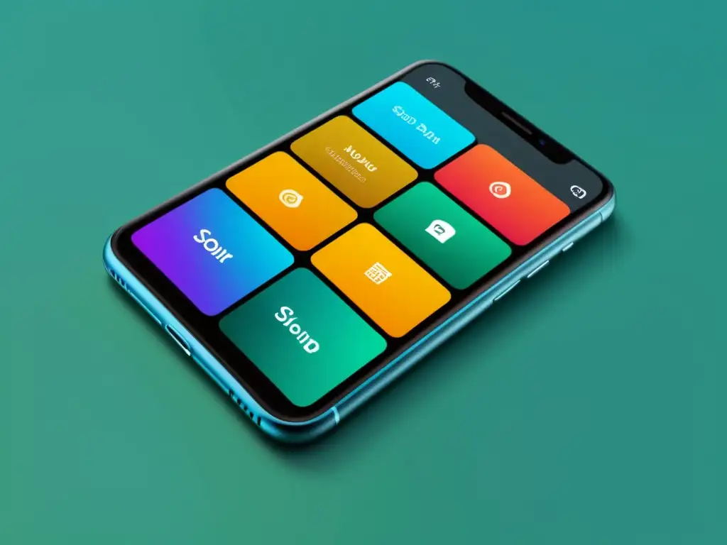 Microinteracciones intuitivas en Adobe XD: pantalla de smartphone moderna Captura de pantalla del smartphone muestra microinteracciones en Adobe XD: transiciones suaves y diseño profesional