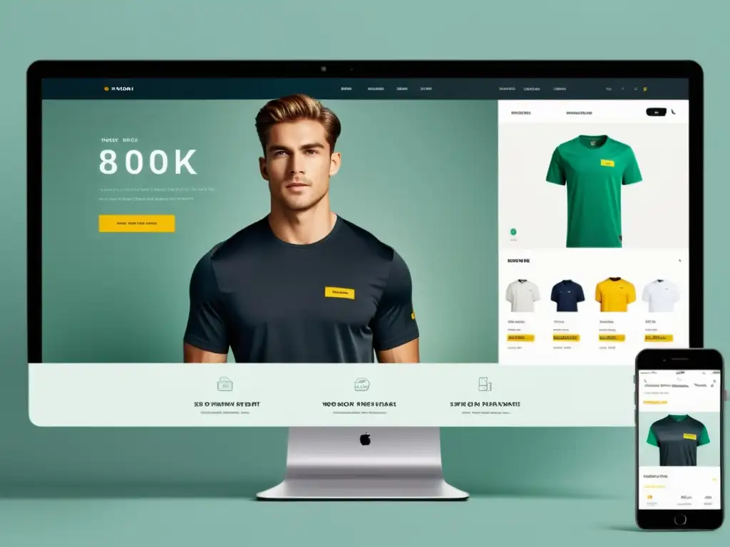 Tienda online ultradetallada con diseño minimalista y navegación intuitiva Captura de pantalla de una tienda online con diseño minimalista y configuración avanzada WooCommerce