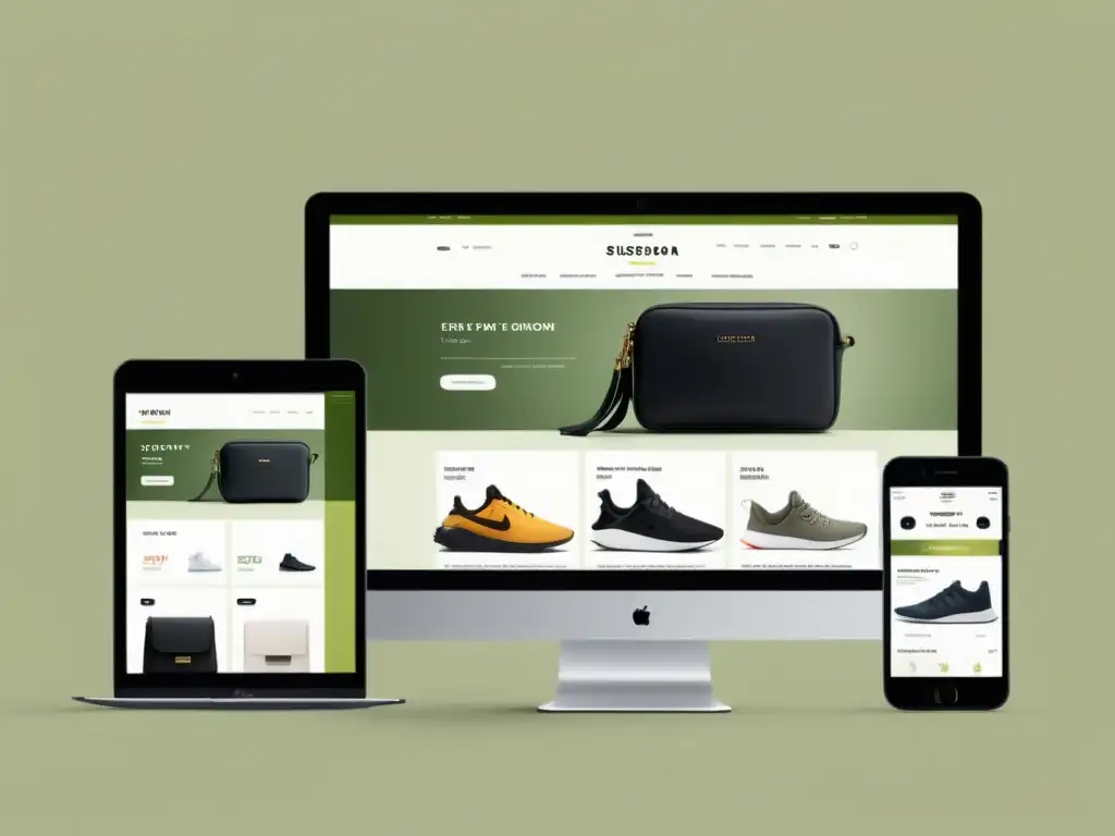 Tienda online sofisticada y minimalista: experiencia de usuario impecable Captura de pantalla de tienda online con configuración avanzada WooCommerce, interfaz moderna y limpia, y navegación intuitiva