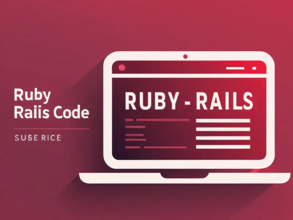 Código Ruby on Rails: Elegancia y Profesionalismo Closeup de código Ruby on Rails en pantalla, con diseño minimalista y paleta de colores suaves que transmiten sofisticación y tranquilidad