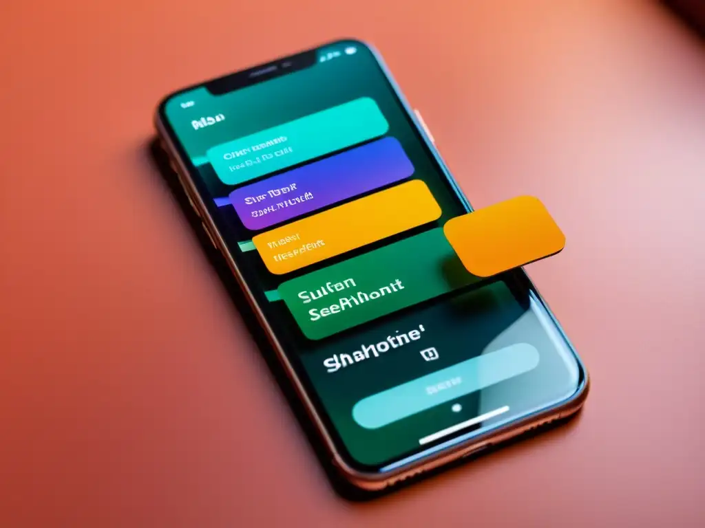 Interacciones en Adobe XD: Diseño preciso y profesional Closeup de pantalla de smartphone con microinteracciones en Adobe XD, diseño moderno y profesional