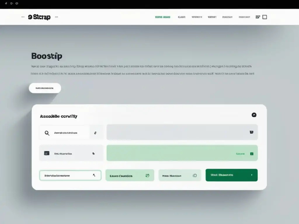 Interfaz web inclusiva y accesible con Bootstrap Creación de sitios web accesibles con Bootstrap, diseño claro y accesible, navegación sencilla y elementos de alta accesibilidad
