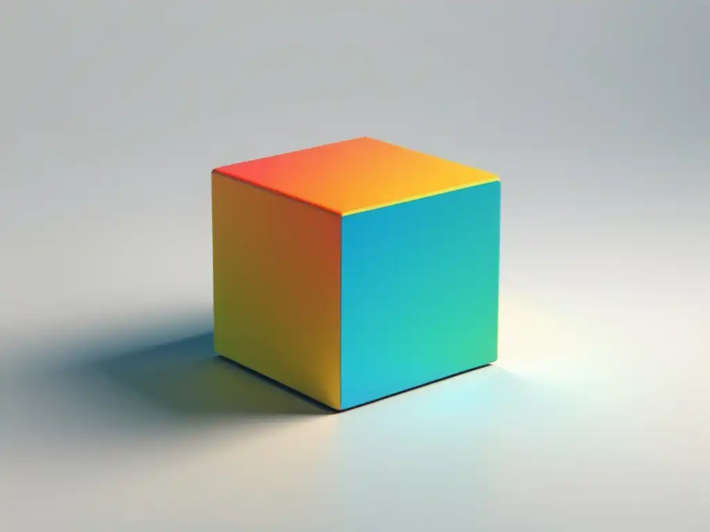 Animación 3D minimalista de un cubo giratorio con efectos CSS destacados Un cubo 3D minimalista con efectos CSS3 en un fondo blanco limpio