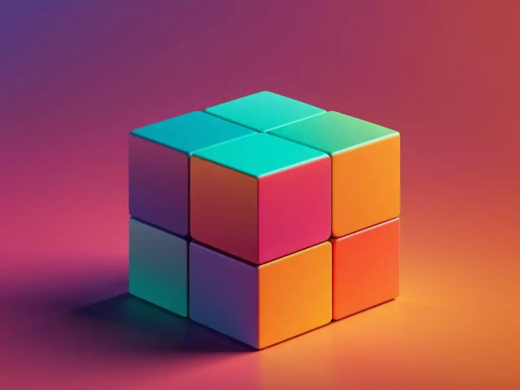 Animación SVG: Cubo 3D giratorio con colores vibrantes Animación SVG crossbrowser JavaScript: un cubo 3D minimalista gira con colores vibrantes y contrastantes, proyectando sombras dinámicas