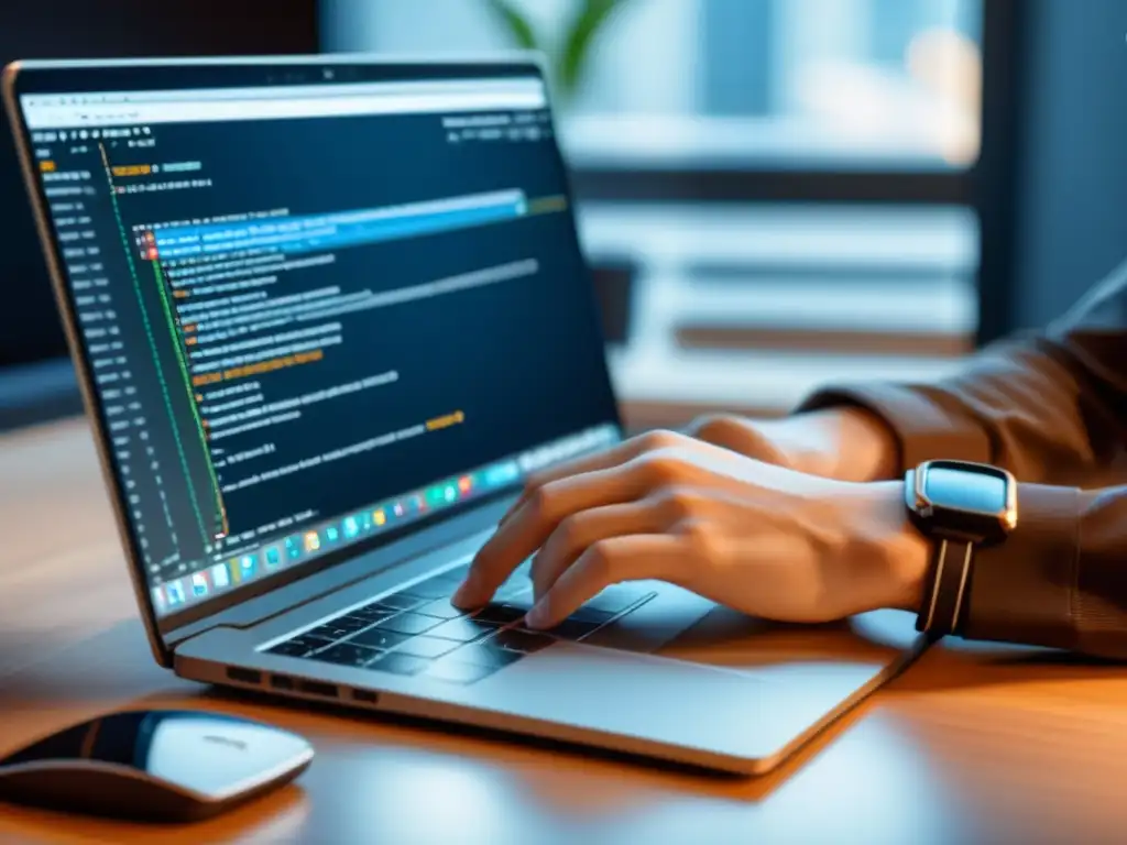 Experto en JavaScript: Manipulación precisa del DOM en 8K Un desarrollador web experto maneja técnicas avanzadas de manipulación del DOM en JavaScript, con múltiples pestañas de código abierto