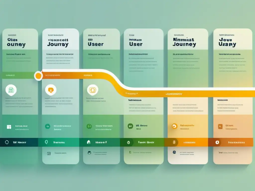Mapa de experiencia UX/UI 8k: flujo intuitivo y atractivo Detalle de un mapeo de experiencias diseño UX en 8k con líneas limpias y puntos de interacción claros, representando una implementación efectiva del diseño UX/UI