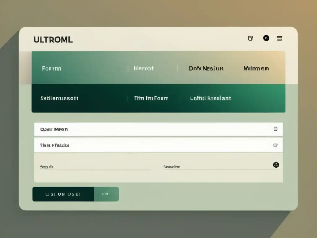 Formulario HTML moderno y minimalista Detalle de un moderno formulario HTML, mostrando un diseño intuitivo y organizado para crear interacciones efectivas en formularios HTML