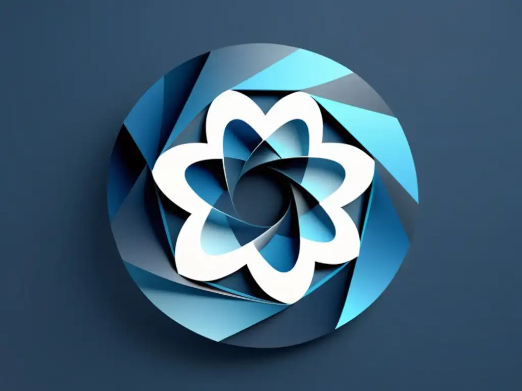 Animación minimalista de carga SVG en tonos azules y blancos Diseño de animaciones de carga SVG: Elegante animación minimalista con figuras geométricas giratorias en tonos azules y blancos sobre fondo oscuro