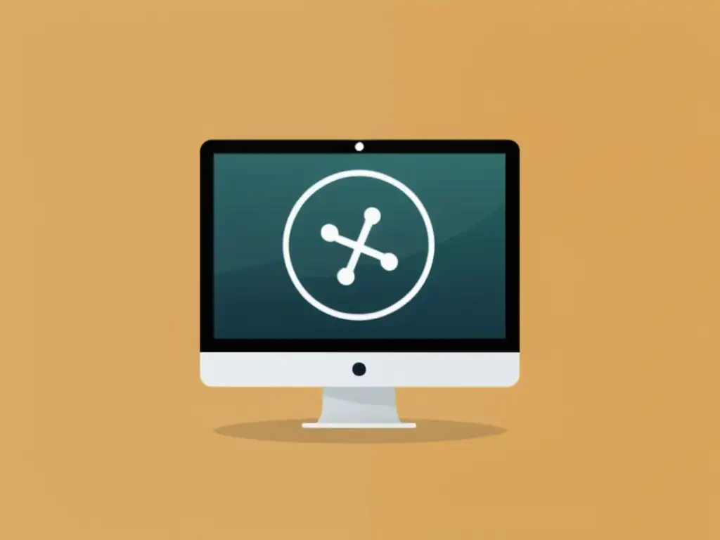 Ilustración minimalista: animación dinámica de SVG con JavaScript Diseño interactivo con JavaScript y SVG: Ilustración minimalista de pantalla con icono dinámico y moderno