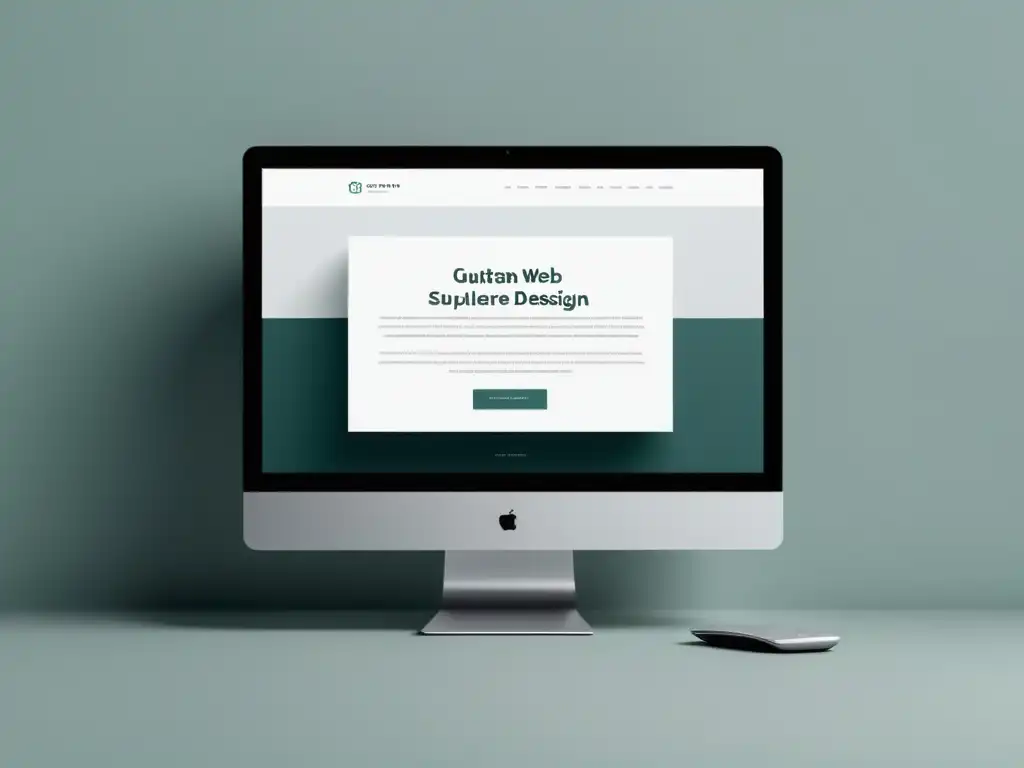 Diseño web moderno y minimalista con técnicas avanzadas de Gutenberg Diseño web con Gutenberg avanzado: Imagen minimalista de un moderno y pulido diseño web en pantalla HD