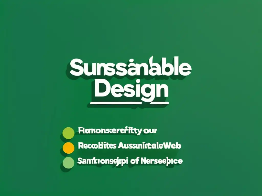 Sustainable Web Design: Tipografía clara y diseño ecológico Diseño web sostenible y tipografía en armonía: paleta ecofriendly, diseño limpio y accesibilidad para una experiencia de usuario consciente
