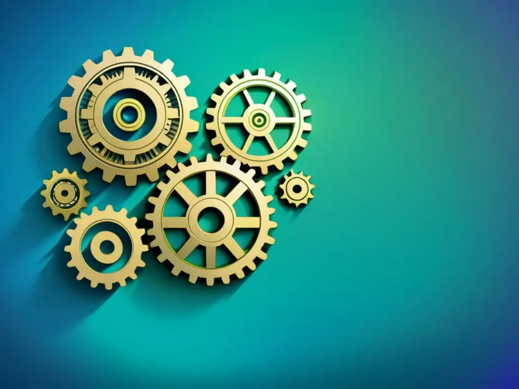 Implementación precisa de Redux en MERN: flujo de datos interconectado Un entramado de engranajes metálicos simbolizando la gestión de estado en una aplicación MERN con Redux