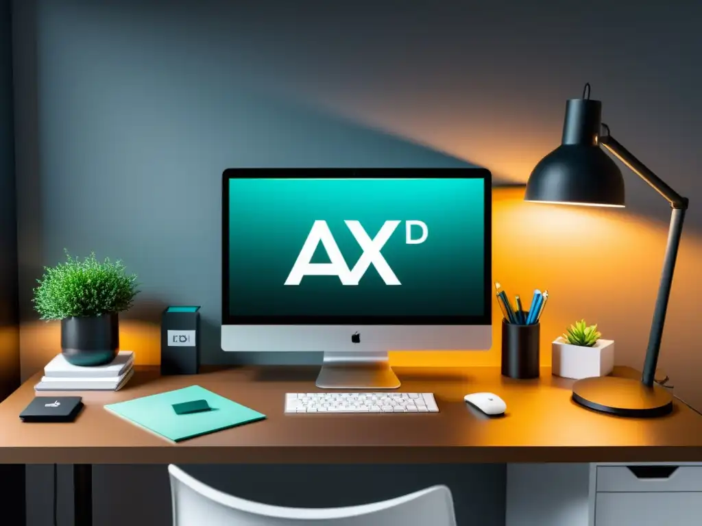 Espacio de trabajo moderno con Adobe XD en 8k Espacio de trabajo moderno con integración Adobe XD con otros softwares: Photoshop, Illustrator