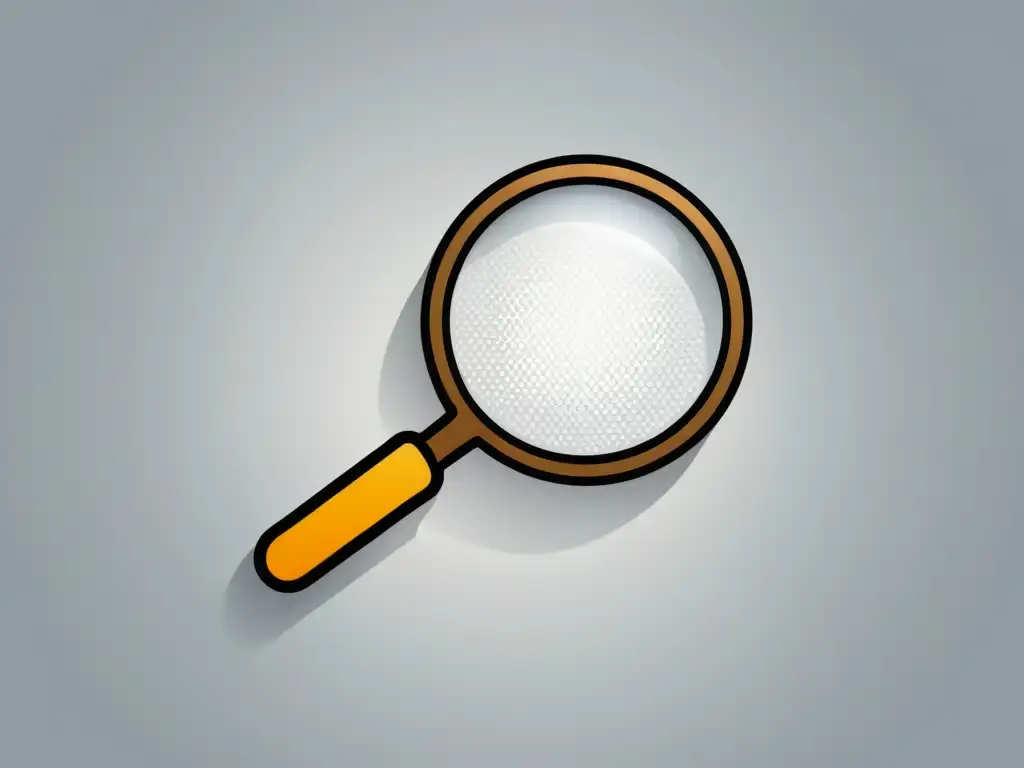 Ícono SVG en HTML de una lupa con detalles precisos y modernos sobre fondo blanco