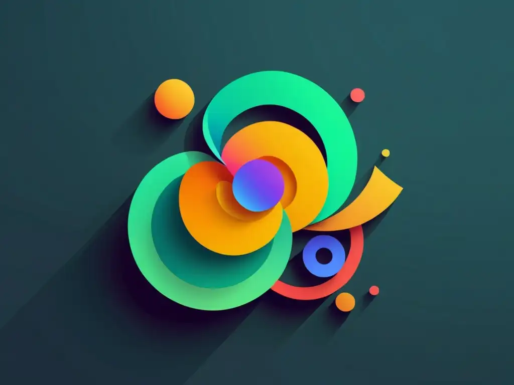 Animación SVG moderna y cautivadora Una ilustración minimalista de una compleja animación SVG, con líneas elegantes y una paleta de colores moderna