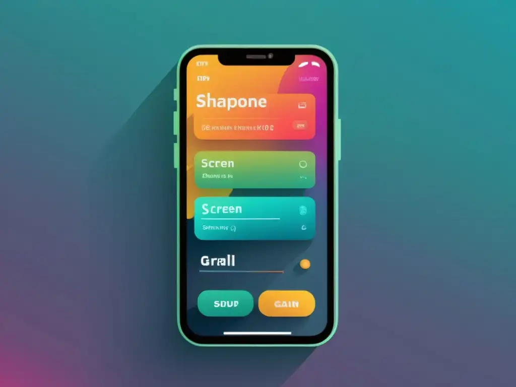 Interacciones microdinámicas en pantalla de teléfono Una ilustración minimalista de una pantalla de smartphone con microinteracciones dinámicas creadas con SVG y JavaScript