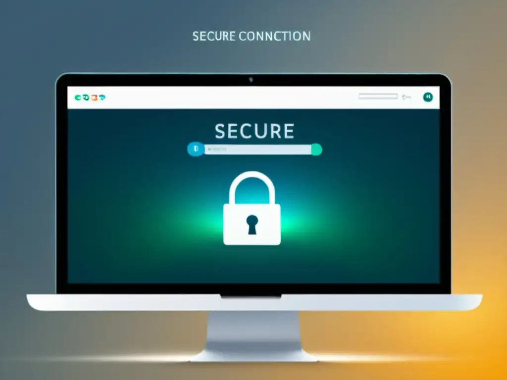 Conexión HTTPS segura con candado en la barra de direcciones Imagen detallada de una pantalla de computadora con conexión segura HTTPS y candado, transmitiendo profesionalismo y seguridad