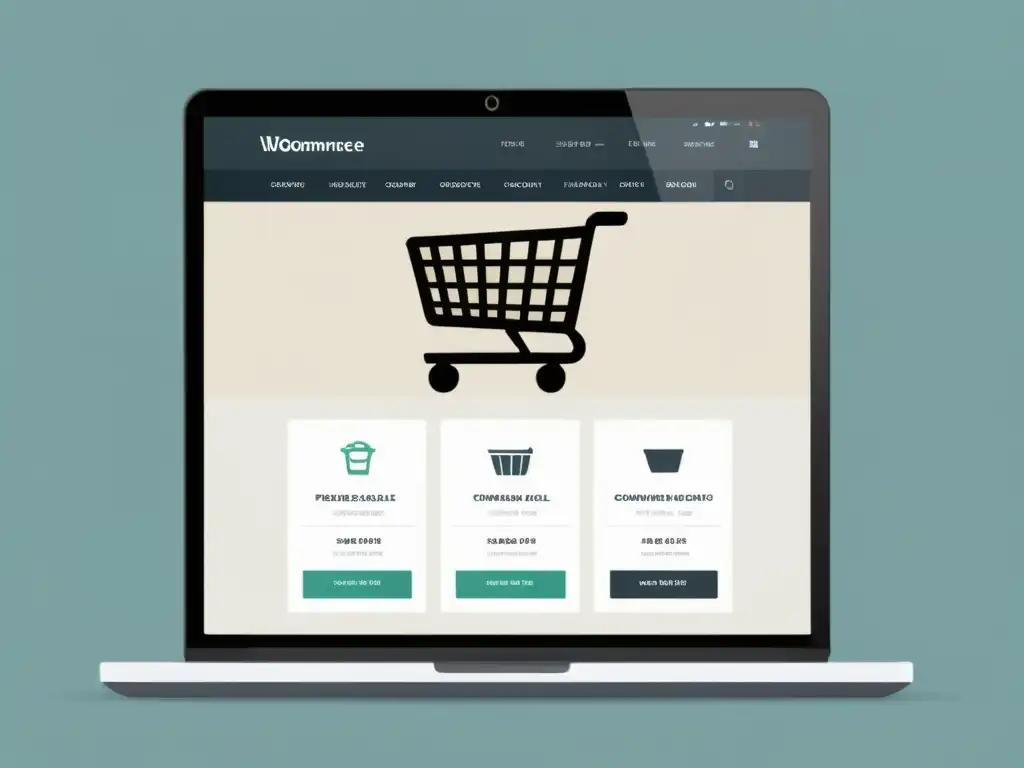 Una imagen minimalista de un carrito de compra WooCommerce con opciones de precios dinámicos