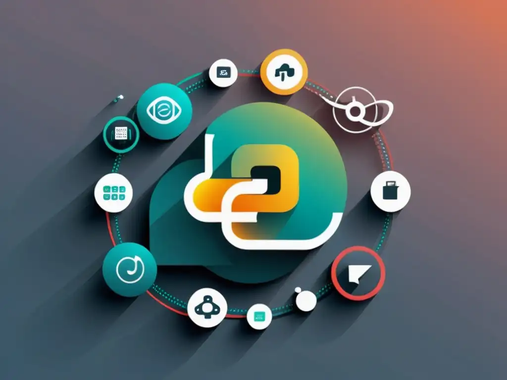 Integración Python-JavaScript en IoT: Futurismo Eficiente Imagen minimalista de dispositivos interconectados y sensores, integración Python JavaScript IoT FullStack, futurista y sofisticada