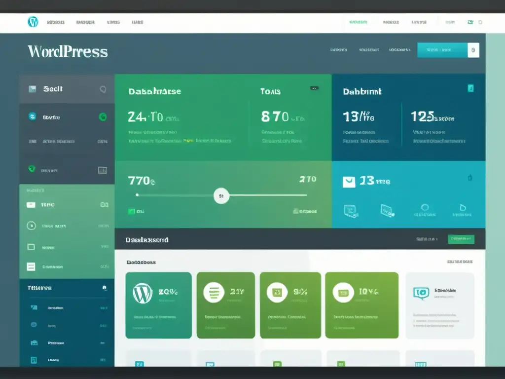 Panel de control de WordPress: Desarrollo seguro de plugins Imagen minimalista de un panel de control de WordPress con diseño elegante y profesional, enfocada en el desarrollo seguro de plugins WordPress