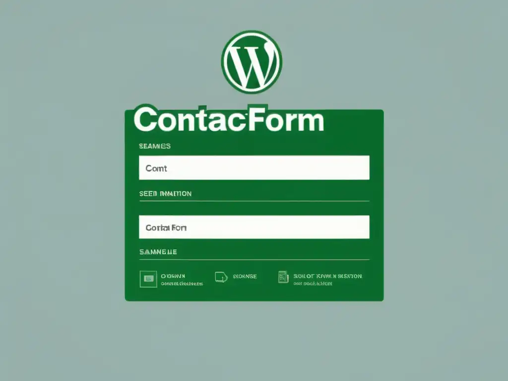 Formulario de contacto moderno en WordPress Integración formularios avanzados WordPress: Imagen minimalista de un formulario moderno en un sitio web, con líneas limpias y colores neutros