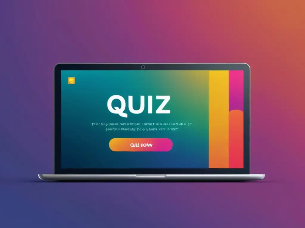 Quiz interactivo: diseño moderno y atractivo Quiz interactivo con colores vibrantes y diseño moderno