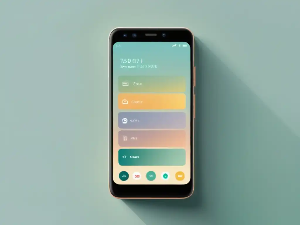 Interfaz de app AI: Diseño minimalista y tecnología moderna Interfaz de app con inteligencia artificial, diseño moderno y colores suaves