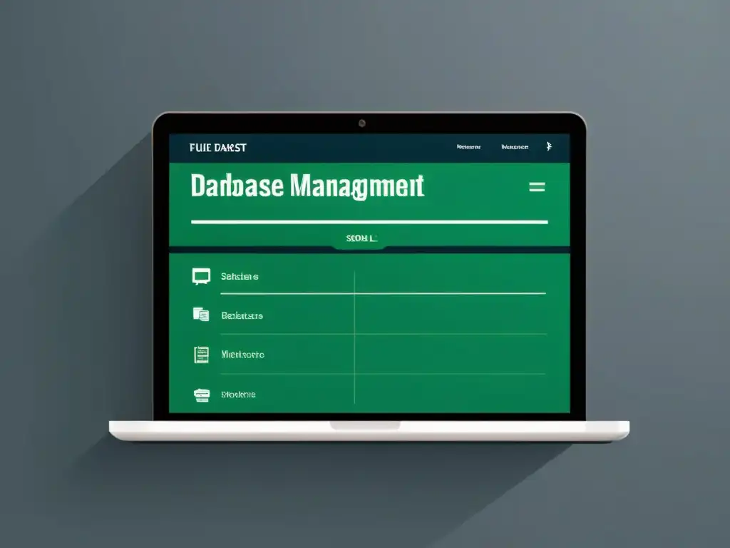 Interfaz de gestión de base de datos SQL: profesional y eficiente Interfaz de gestión de base de datos moderna, minimalista y eficiente