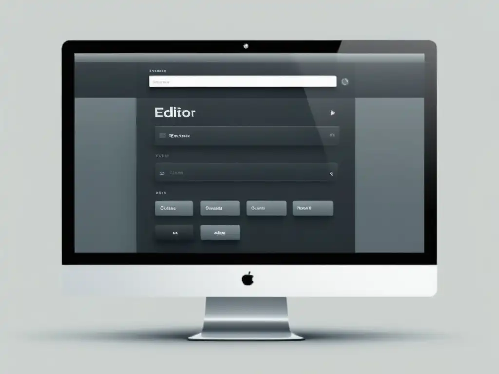 Diseño web minimalista y profesional para desarrollo en JavaScript Interfaz de desarrollo web minimalista y elegante, con un editor de código bien organizado que refleja patrones de diseño JavaScript avanzados