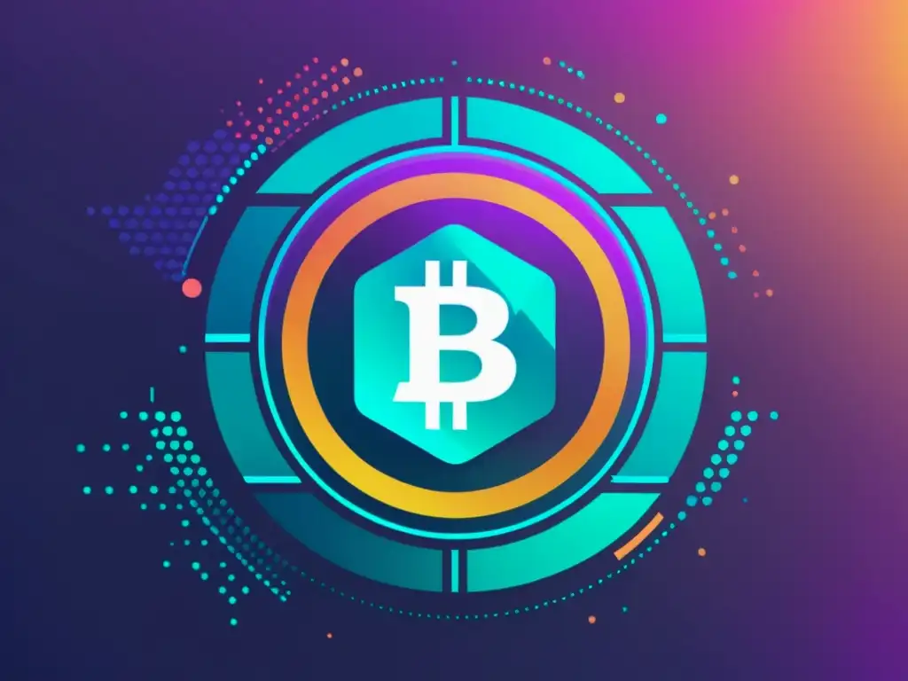 Interfaz de criptomonedas futurista: diseño minimalista y sofisticado Interfaz futurista de criptomoneda en pantalla de ordenador, reflejando innovación y sofisticación