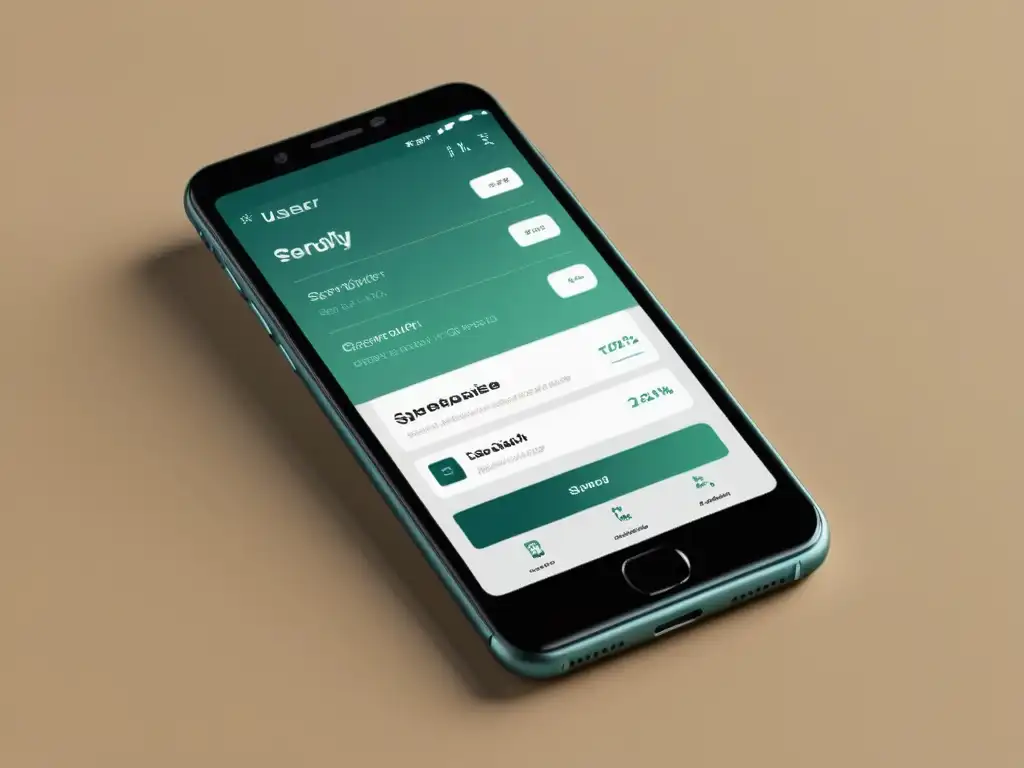 Interfaz de usuario minimalista con animaciones sutiles Interfaz minimalista de smartphone con animaciones UX/UI, ejemplificando las mejores prácticas en diseño de animaciones