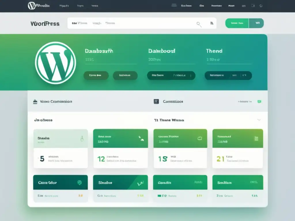 Personalización de tema WordPress: minimalismo sofisticado Interfaz minimalista de WordPress para personalizar temas con un diseño moderno y profesional