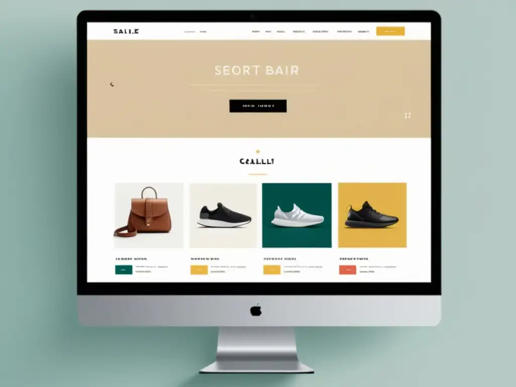 Interfaz minimalista de tienda online para WooCommerce Interfaz de tienda online moderna y minimalista para WooCommerce, con navegación intuitiva y atractivas imágenes de productos