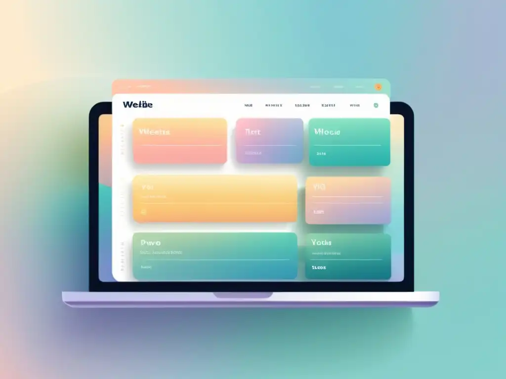 Interfaz web dinámica: adaptabilidad y sofisticación Interfaz web minimalista con elementos dinámicos que se adaptan en tiempo real