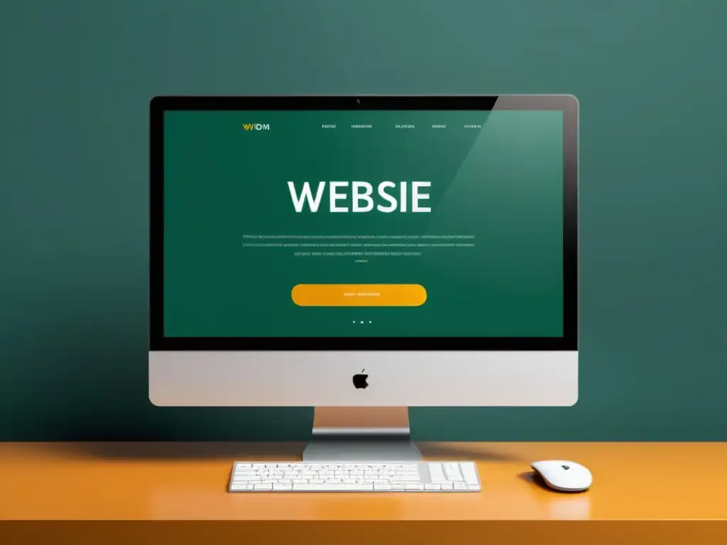 Interfaz web moderna y minimalista en alta resolución Interfaz web moderna con posicionamiento experto desarrollo web en monitor de alta calidad