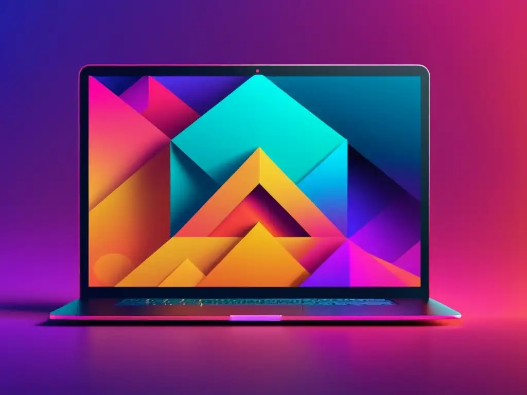 Animación CSS de formas geométricas en un sitio web moderno Interfaz web moderna con técnicas avanzadas animaciones dinámicas CSS, transformaciones geométricas fluidas en colores vibrantes