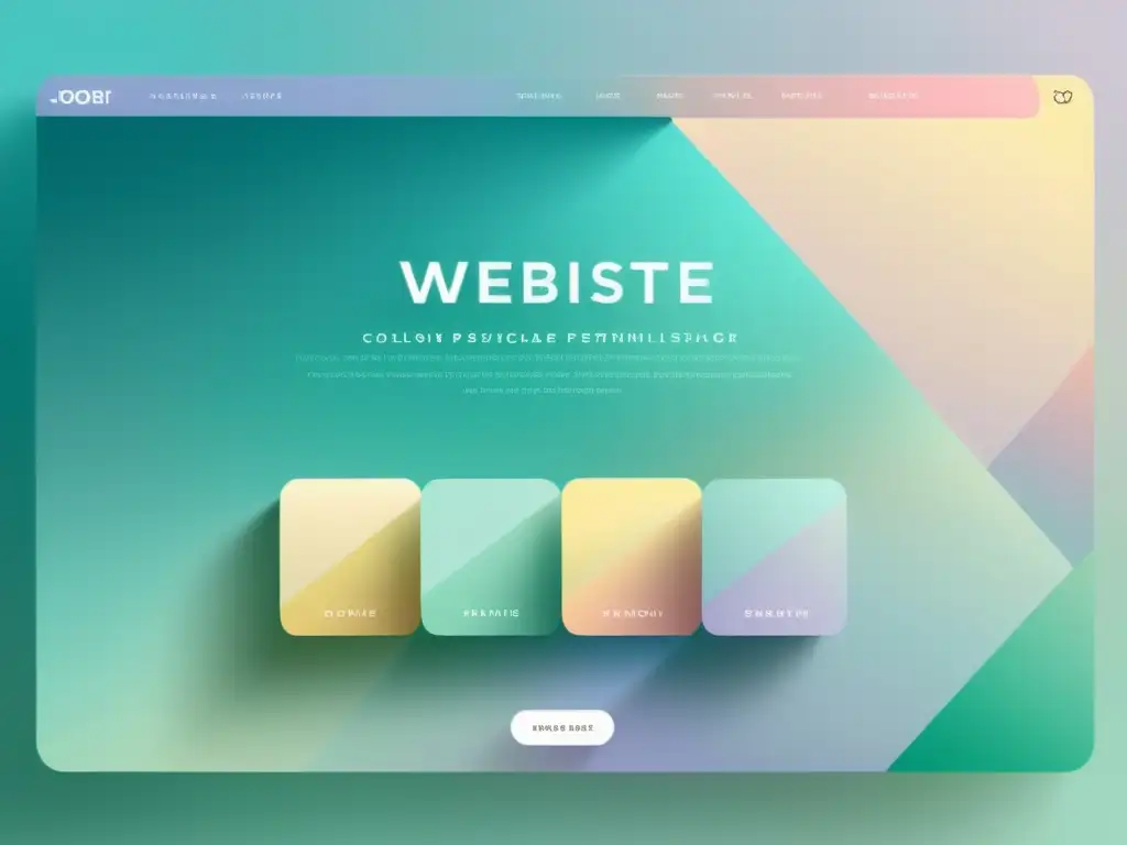 Interfaz web en 8k con paleta de colores armónicos Interfaz web moderna en tonos pastel, reflejando la importancia de los colores para definir la personalidad de una marca