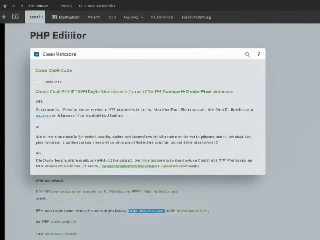 Código PHP óptimo y minimalista para WordPress Snippet de código PHP limpio y optimizado en un editor de texto moderno, destacando funcionalidades personalizadas en PHP para WordPress