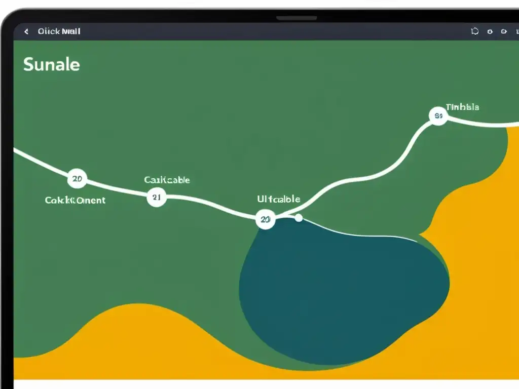 Mapas de imagen HTML interactivos: Detallada imagen 8k de un mapa HTML minimalista con zonas clicables y diseño moderno