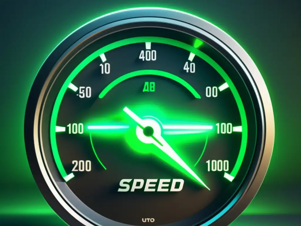 Medidor de velocidad web ultradetallado en 8k con plugins WooCommerce 2022, mostrando eficiencia y alto rendimiento