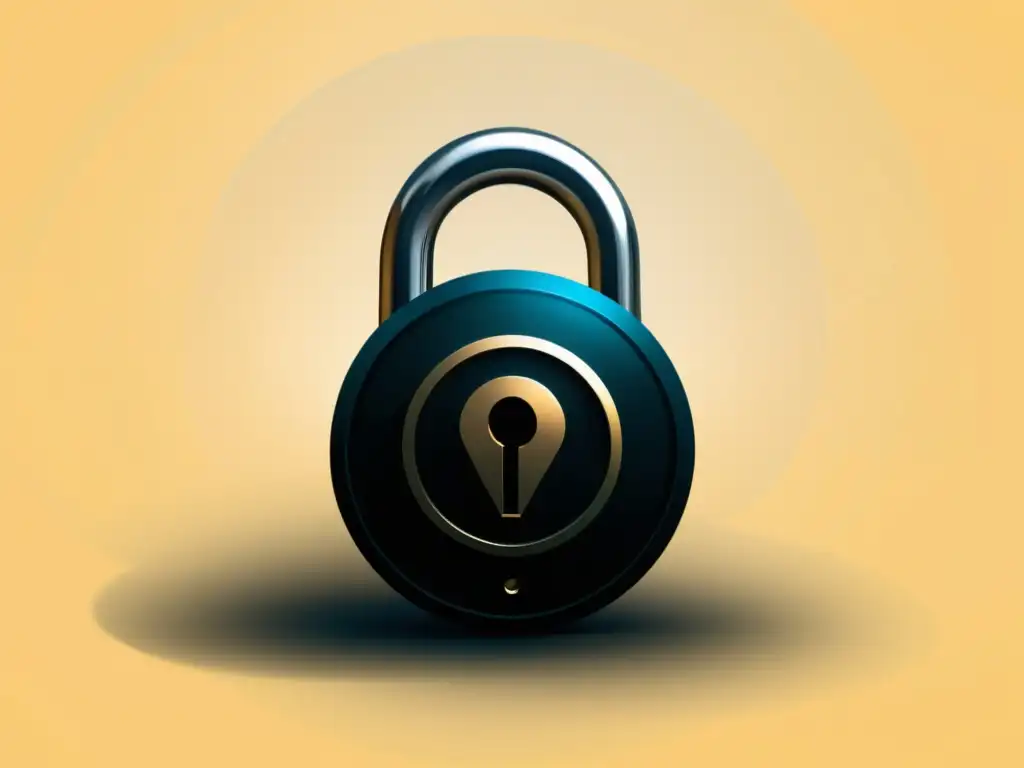 Seguridad WordPress: Minimalista candado REST API Ilustración minimalista de un candado integrado con el logo de WordPress, simbolizando las mejores prácticas de seguridad API REST de WordPress