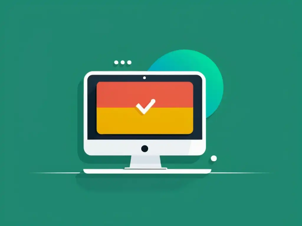Ilustración minimalista de entorno de programación en SVG Ilustración minimalista de un entorno de programación SVG, con líneas limpias y colores vibrantes