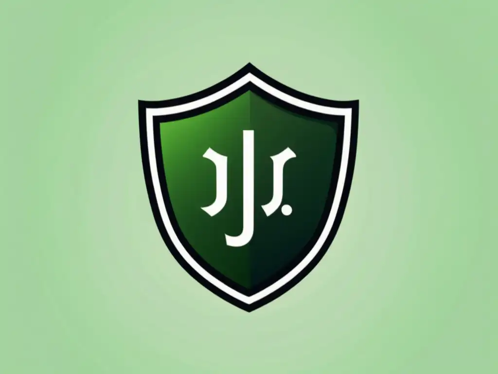 Protección y seguridad: Escudo minimalista con logo Node Minimalista escudo con el logo de Node