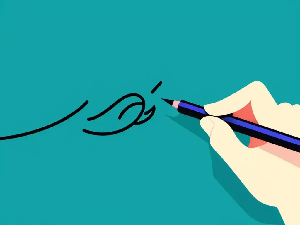 Ilustración vectorial: precisión y creatividad en Sketch Un ilustración minimalista de una mano utilizando la herramienta de pluma digital para crear líneas y formas precisas en Sketch