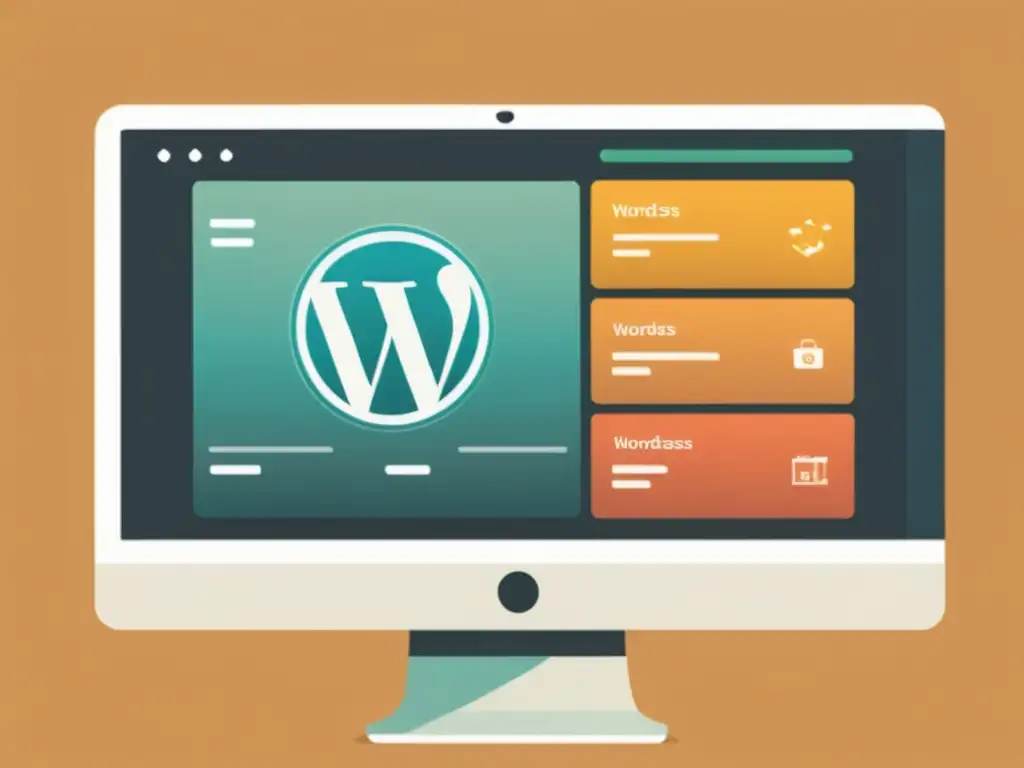 Exportación de Contenido WordPress a Headless CMS: Interfaz Minimalista Minimalista pantalla de WordPress exportando a Headless CMS, con diseño moderno y profesional