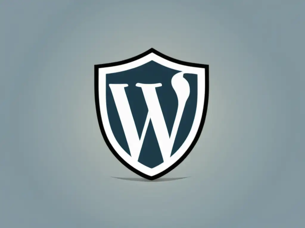Protección WordPress: Escudo ante ataques SQL Ilustración minimalista de un sitio web de WordPress protegido por un escudo contra ataques de inyección SQL, transmitiendo seguridad y protección
