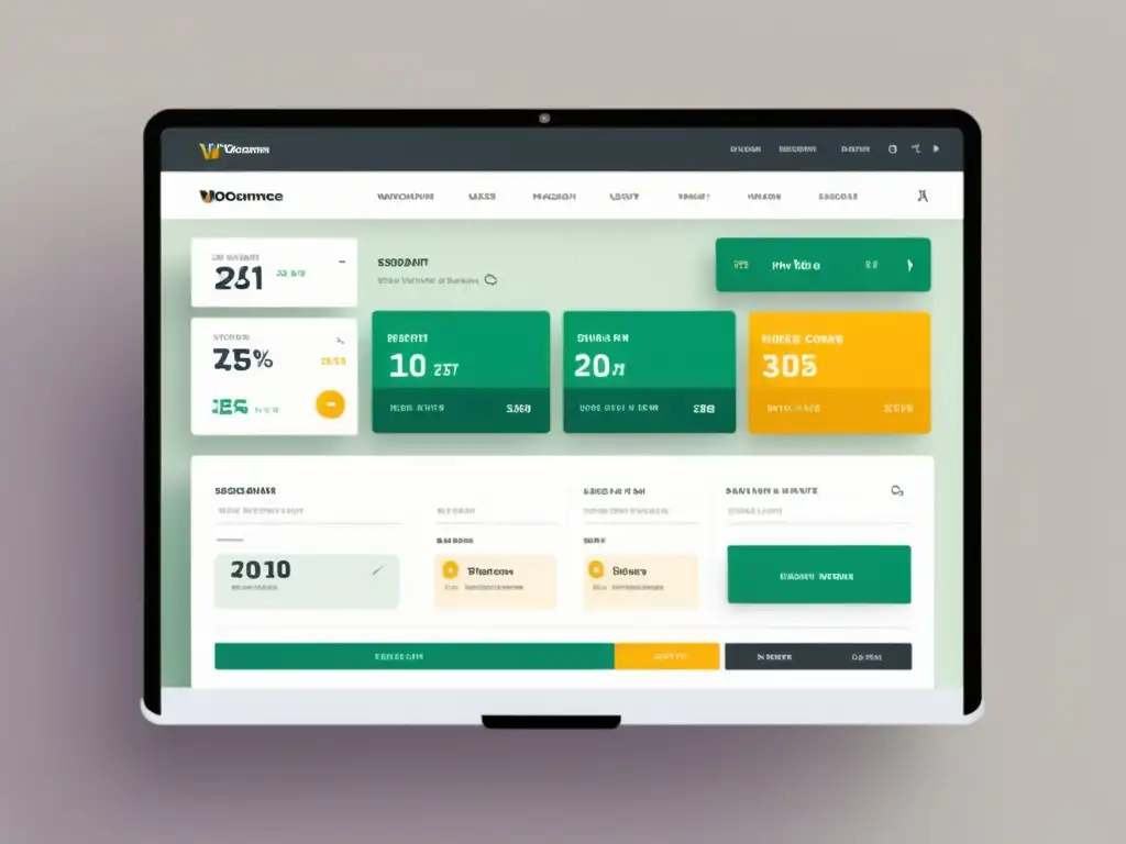 Plugin WooCommerce: Dashboard Minimalista y Profesional Mockup de dashboard para plugin de WooCommerce, diseño profesional y amigable